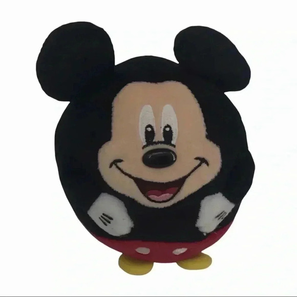 DISNEY MICKEY MOUSE PLUSH 5" TY BEANIE BABIES BALLZ STUFFED ANIMAL TOY - Picture 7 of 8